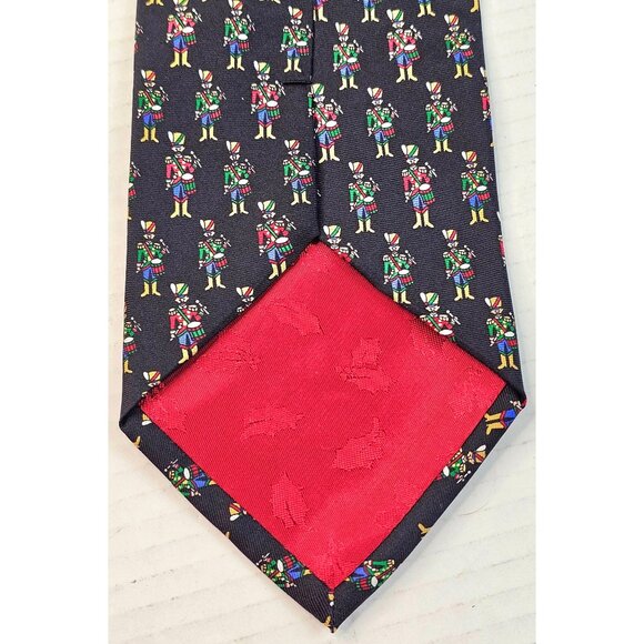 Holiday Traditions By Hallmark Men Silk Tie Nutcracker Soldier Black Multi-Color - Picture 7 of 8